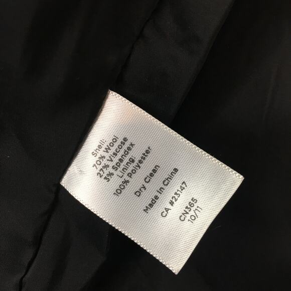 Talbots One Button Lined Notch Flap Pockets Wool Blazer Jacket Gray Size 6 - Picture 5 of 8